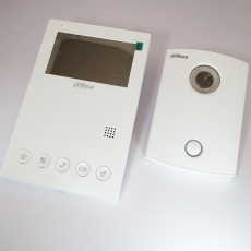 4.3寸按鍵式 視像室內對講機 內置咪 開門 可視門鈴對講套裝 IP54防水 一拖二 Eng Len 