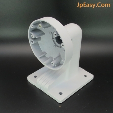 鋁合金 戶外防水橫向式閉路電視鏡頭支架 掛牆 多處關節調整方向 磨砂白色 微距變焦鏡專用