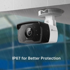 VIGI TP-LINK 高清400萬像 鏡頭連支架一體筒型IP67防水鏡頭 PoE供電 紅外線夜視 多種AI偵測 手機警報通知
