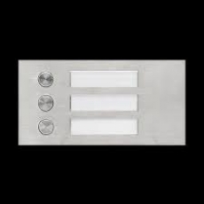 3按鈕門口組合式對講面板 明裝/內裝式 金屬銀色面